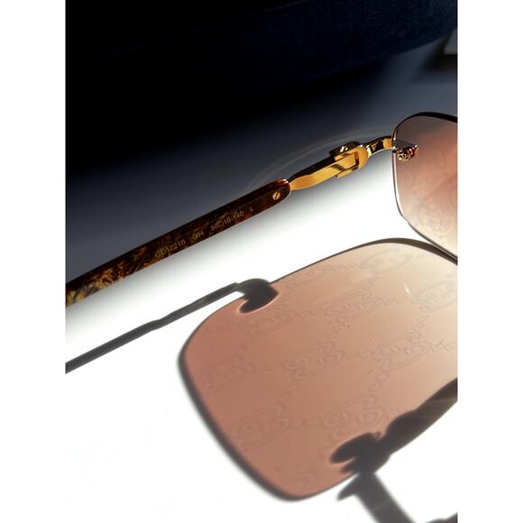 NEW Gucci GG1221S 004 Rimless Monogram Logo Lens Sunglasses - Picture 10 of 10